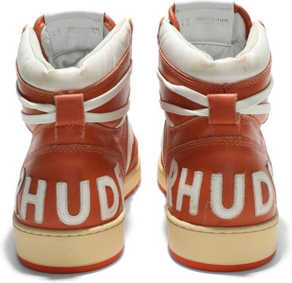 RHUDE Rhecess high-top sneakers Orange