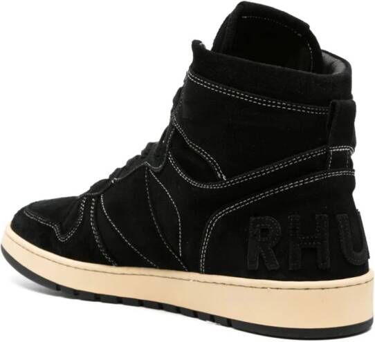 RHUDE Rhecess high-top suede sneakers Black