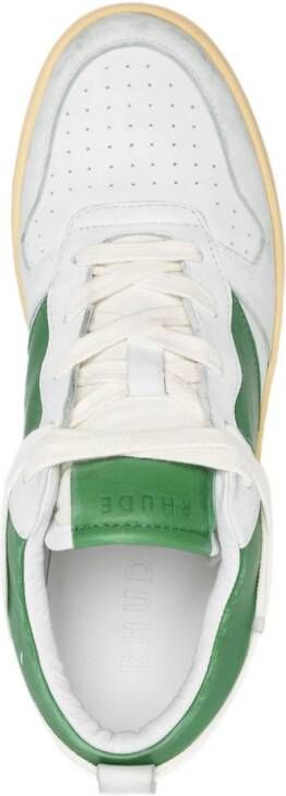RHUDE Rhecess lace-up leather sneakers White