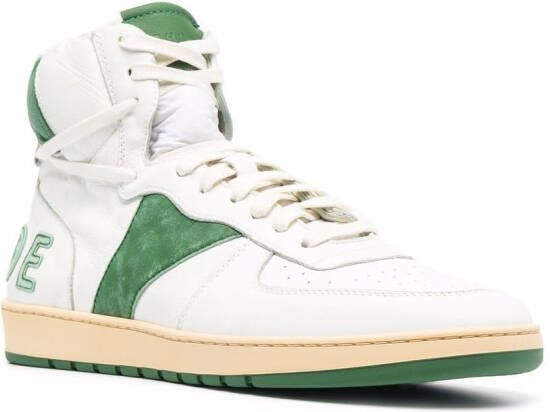 RHUDE Rhecess leather high-top sneakers White