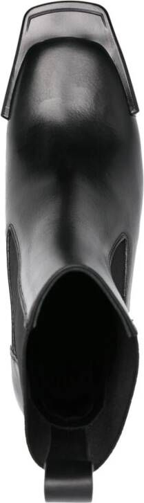 Rick Owens 120mm leather platform boots Black