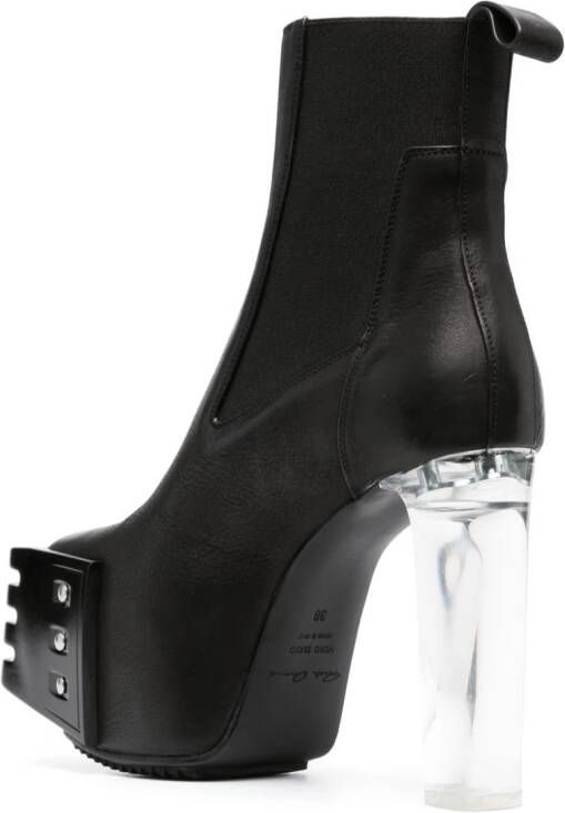 Rick Owens 13mm rivet-detailling platform boots Black