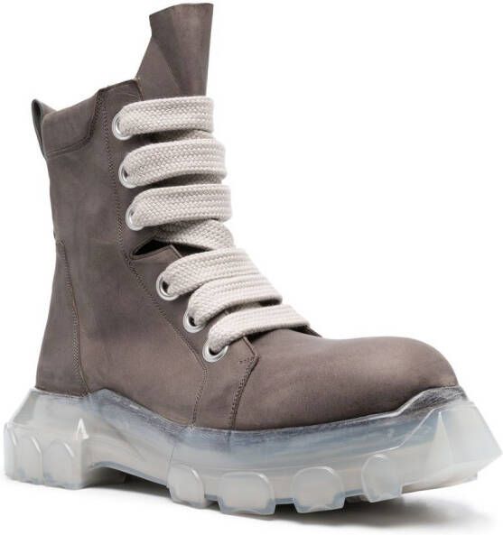 Rick Owens Beatle Bozo Tractor Ankle Boots Brown
