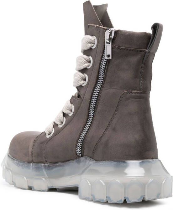 Rick Owens Beatle Bozo Tractor Ankle Boots Brown