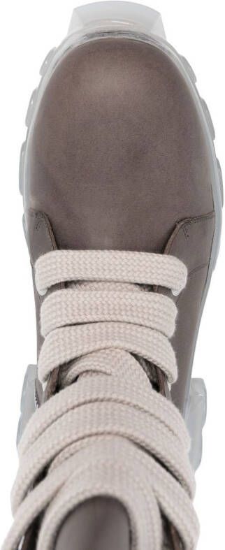 Rick Owens Beatle Bozo Tractor Ankle Boots Brown