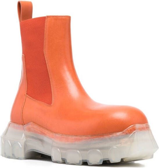 Rick Owens Beatle Bozo Tractor boots Orange