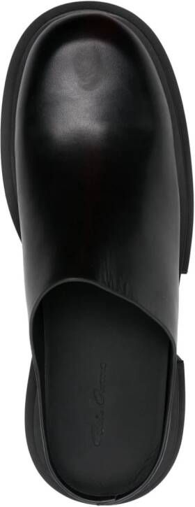 Rick Owens Bogun chunky leather slippers Black