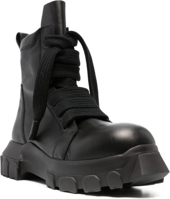 Rick Owens Bozo Tractor leather boots Black