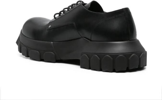 Rick Owens Bozo Tractor leather Derby shoes Black
