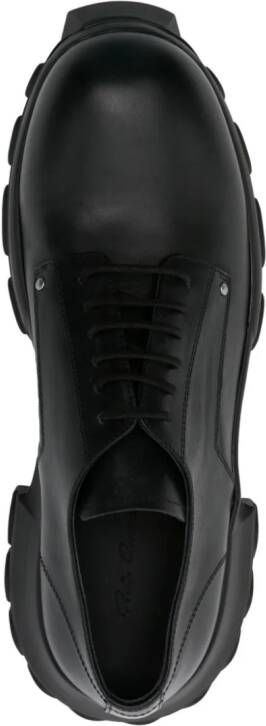 Rick Owens Bozo Tractor leather Derby shoes Black