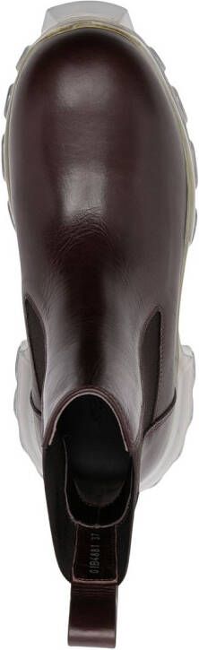 Rick Owens calf leather ankle boots Brown