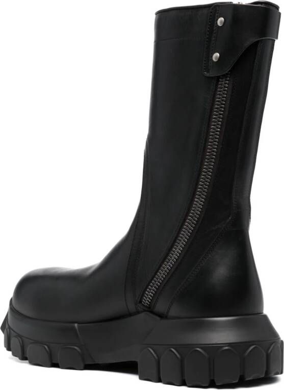 Rick Owens calf-length leather boots Black