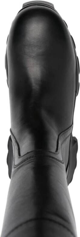 Rick Owens calf-length leather boots Black