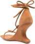 Rick Owens Cantilever 90mm strappy suede sandals Brown - Thumbnail 3