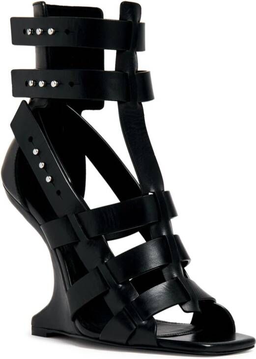 Rick Owens Cantilever leather sandals Black