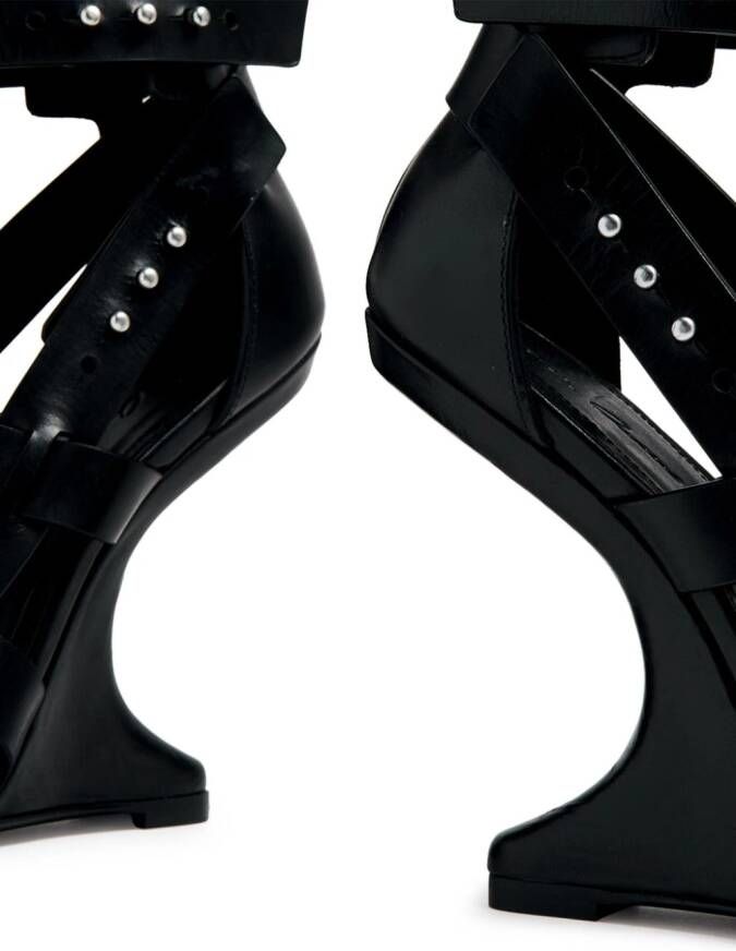 Rick Owens Cantilever leather sandals Black