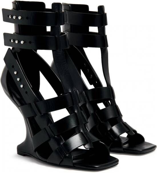 Rick Owens Cantilever leather sandals Black