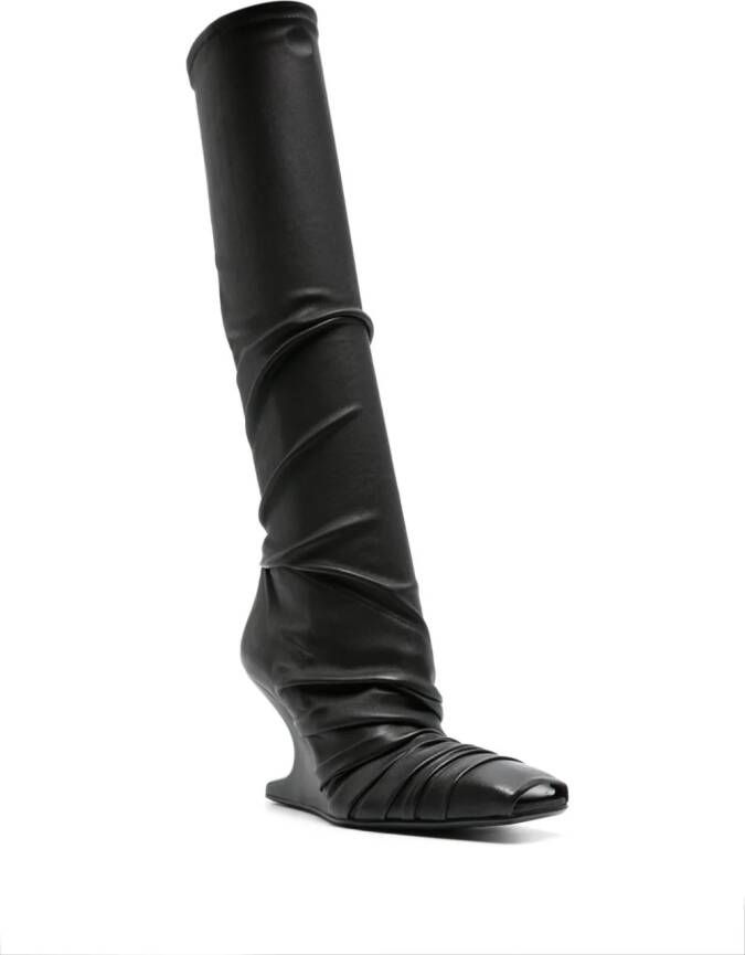 Rick Owens Cantilever Sisy 80mm leather boots Black