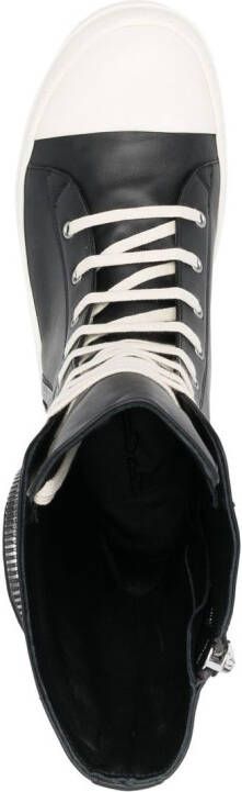 Rick Owens Cargo Basket leather Hi-Top sneakers Black