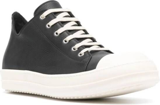Rick Owens contrasting-toecap leather sneakers Black