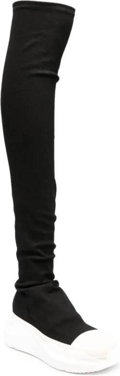 Rick Owens DRKSHDW Abstract 70mm thigh-high boots Black