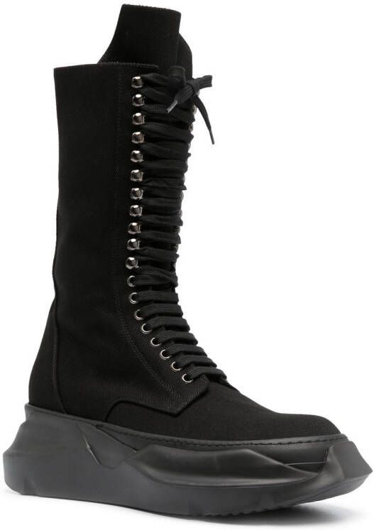 Rick Owens DRKSHDW Army Abstract combat boots Black