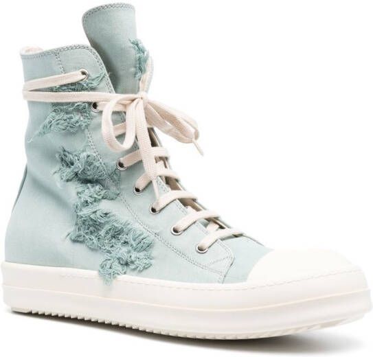 Rick Owens DRKSHDW Broken high-top sneakers Blue