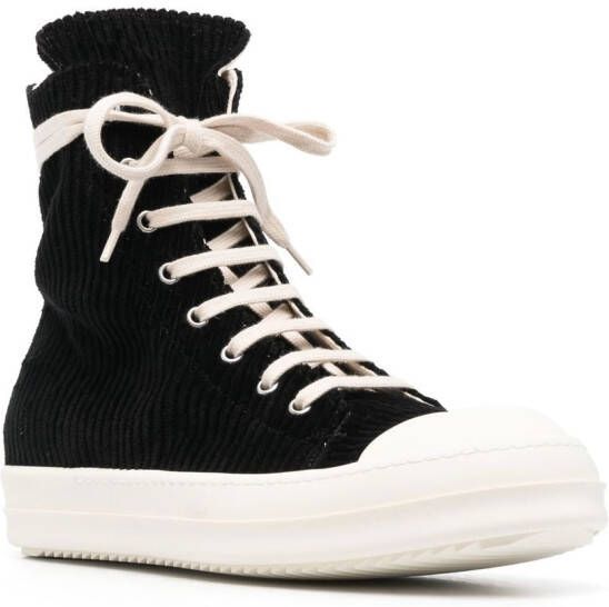 Rick Owens DRKSHDW corduroy high-top sneakers Black