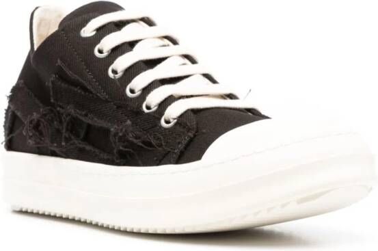 Rick Owens DRKSHDW distressed-effect canvas sneakers Black