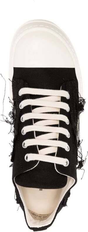 Rick Owens DRKSHDW distressed-effect canvas sneakers Black