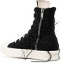Rick Owens DRKSHDW distressed-effect lace-up high-top sneakers Black - Thumbnail 3