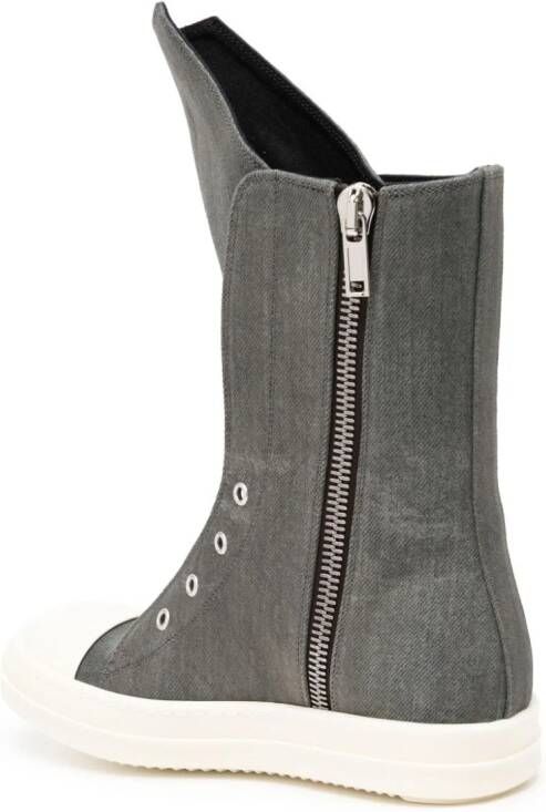 Rick Owens DRKSHDW distressed sneaker boots Grey