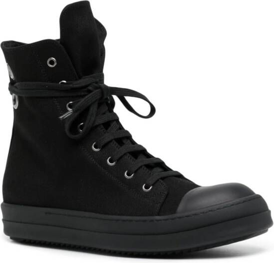 Rick Owens DRKSHDW eyelet-detailing zip-up sneakers Black