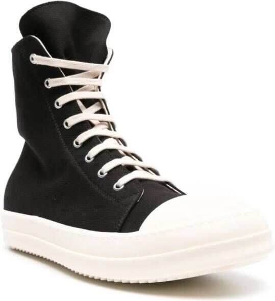 Rick Owens DRKSHDW high-top cotton sneakers Black