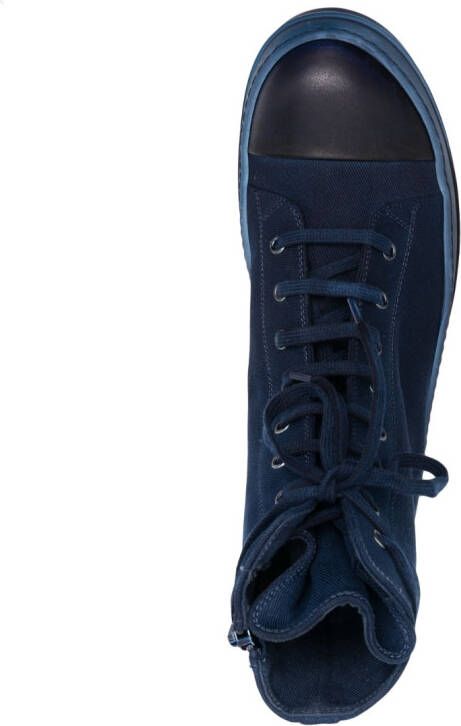 Rick Owens DRKSHDW high-top lace-up sneakers Blue