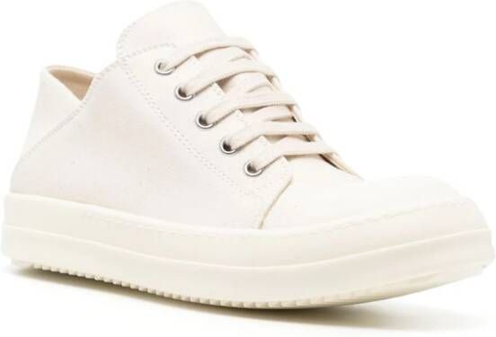 Rick Owens DRKSHDW lace-up canvas sneakers Neutrals