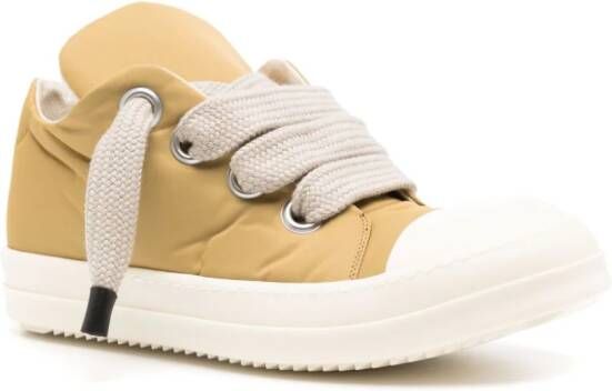 Rick Owens DRKSHDW oversize-laces padded sneakers Yellow