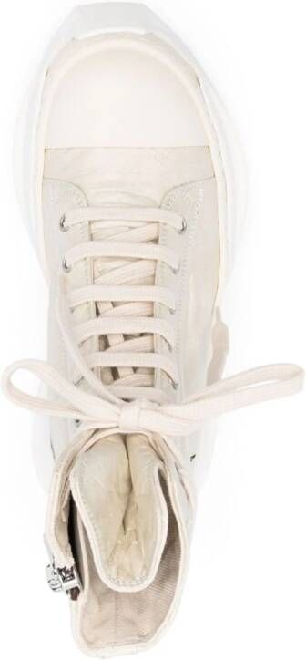 Rick Owens DRKSHDW pentagram-embroidery high-top sneakers Neutrals