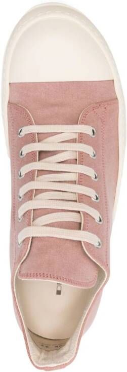 Rick Owens DRKSHDW rubber-toecap canvas sneakers Pink