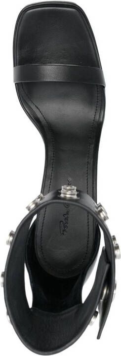 Rick Owens Edfu 135mm studded platform sandals Black