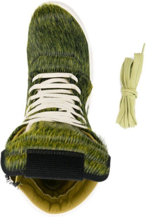 Rick Owens Geobasket lace-up sneakers Green