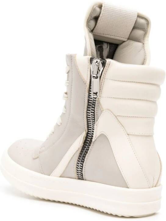Rick Owens Geobasket leather high-top sneakers Grey