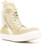 Rick Owens Geobasket shearling leather sneakers Green - Thumbnail 2