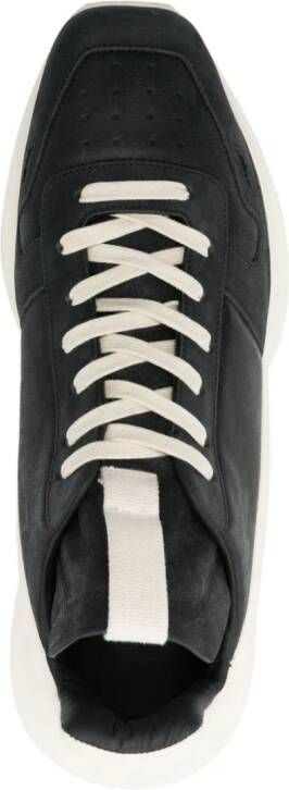 Rick Owens Geth Runner leather sneakers Black