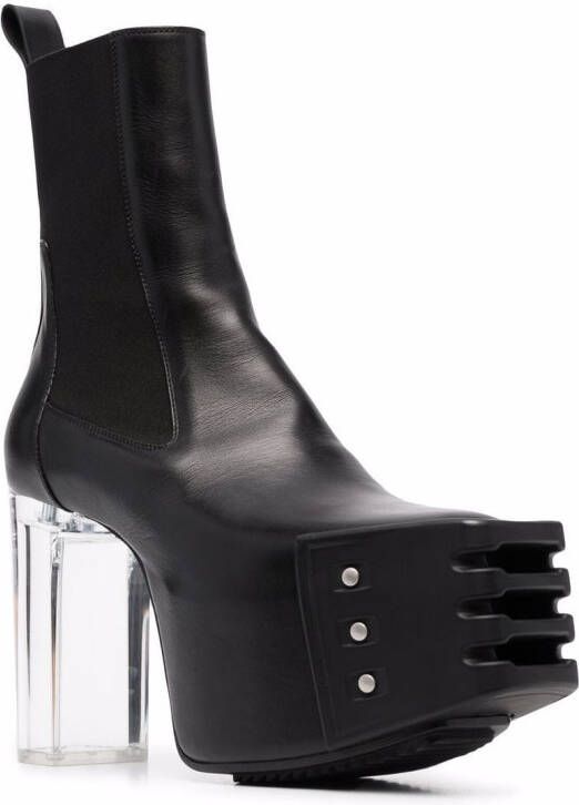 Rick Owens grilled platform boots Black