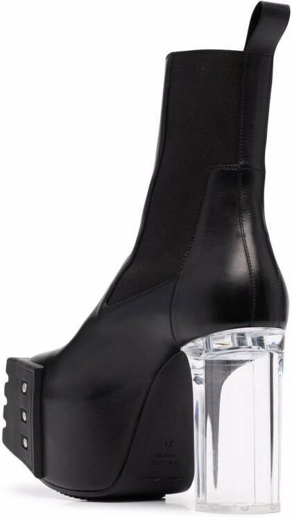 Rick Owens grilled platform boots Black