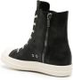 Rick Owens high-top leather sneakers Black - Thumbnail 3