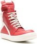 Rick Owens high-top leather sneakers Red - Thumbnail 2