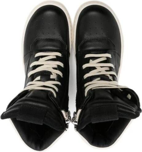 Rick Owens Kids Geobasket leather sneakers Black