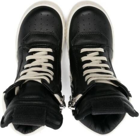 Rick Owens Kids Geobaskets leather sneakers Black